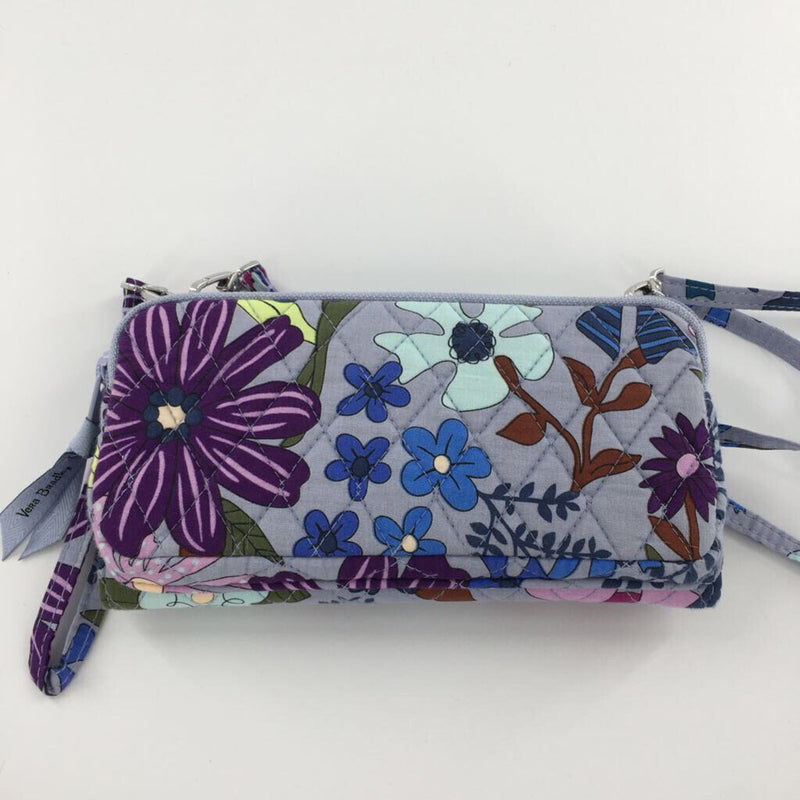 flower print tri-fold string wallet/wristlet