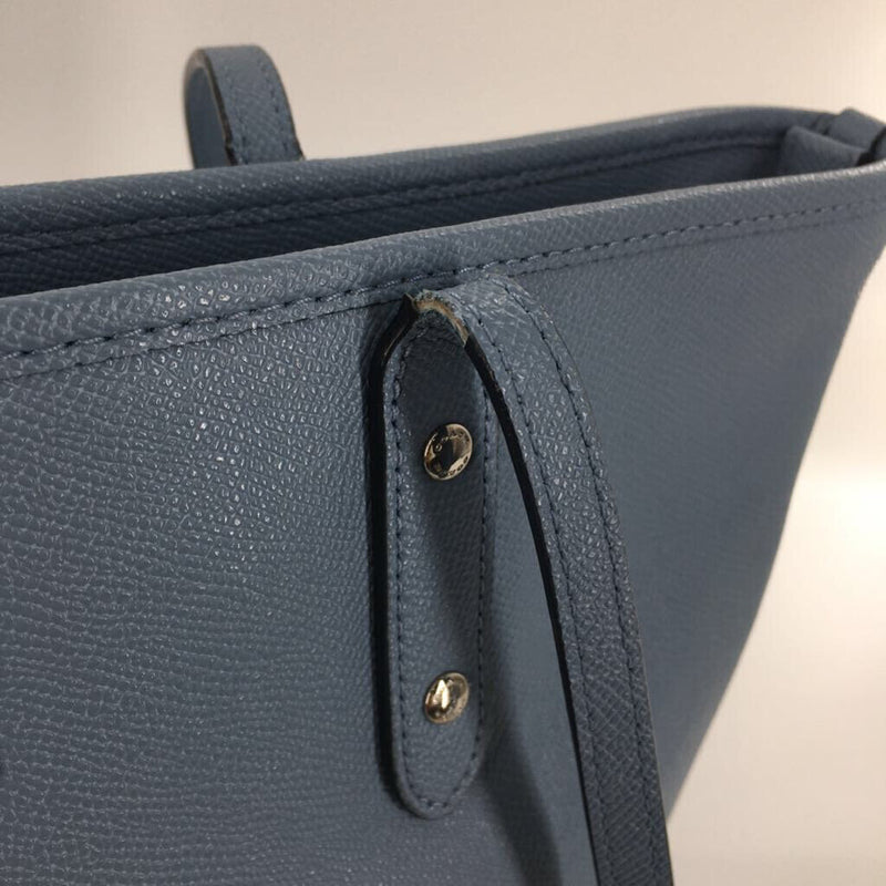 pebbled zip top tote