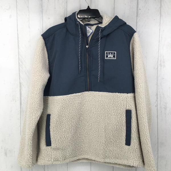 M Nylon & fleece pullover