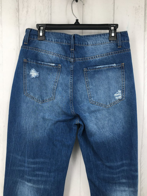 L Wide leg distresse jeans