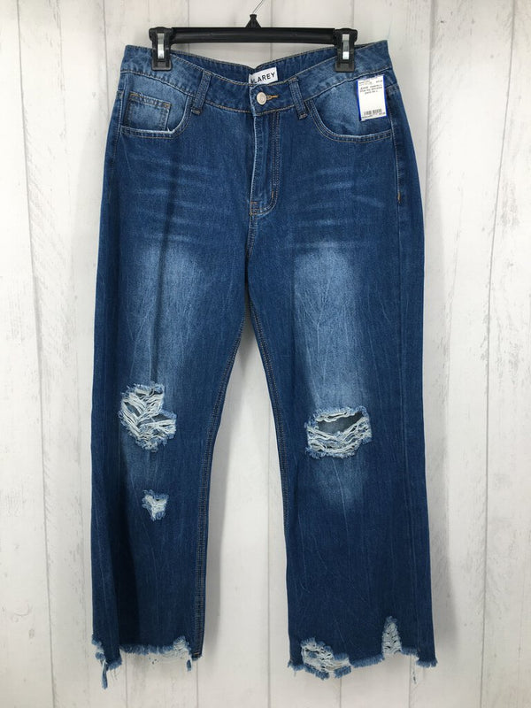 L Wide leg distresse jeans