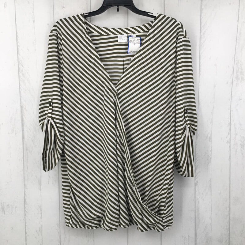 R47 XL Stripewd crossover 3/4 slv top