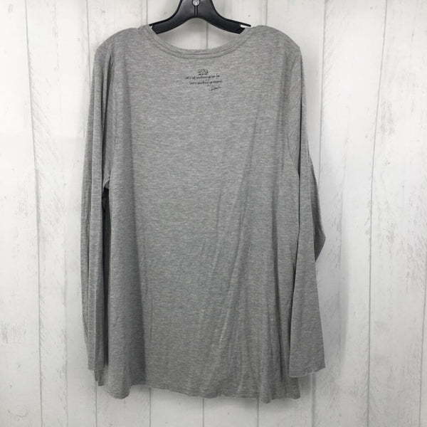 XL Scoop neck l/s top