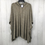 XL/1X Marled hooded poncho