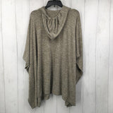 XL/1X Marled hooded poncho