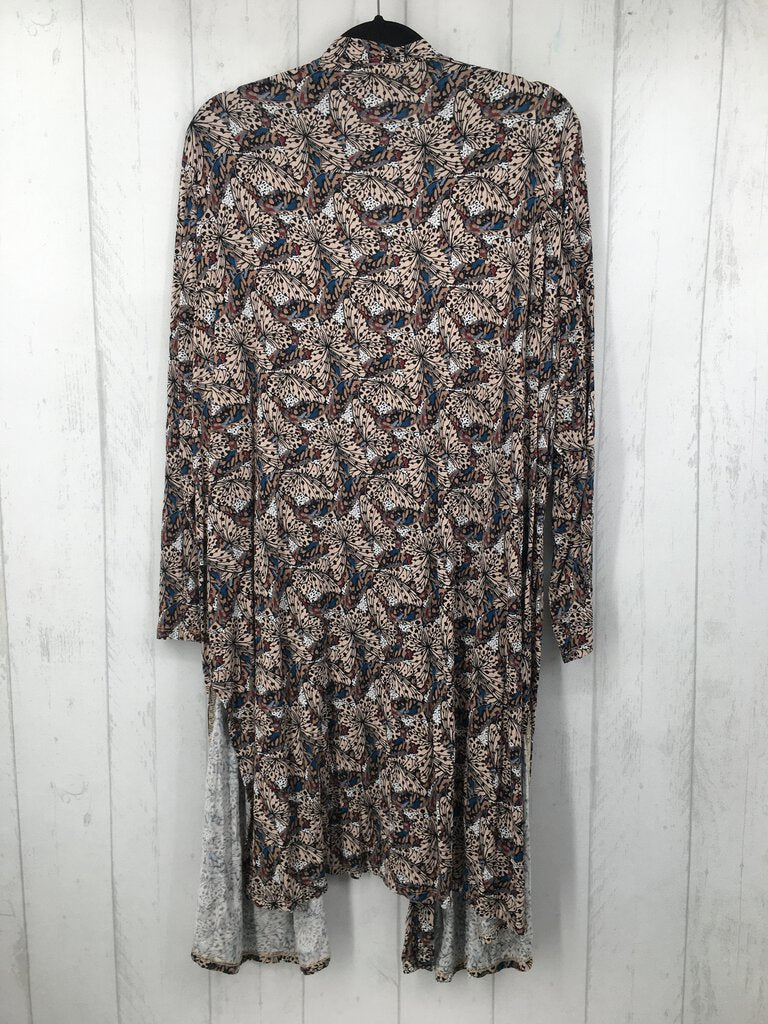 2X Butterfly printed cardi