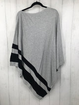 2X/3X Striped poncho