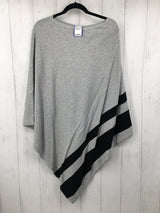 2X/3X Striped poncho