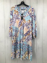 L Printed l/s dress