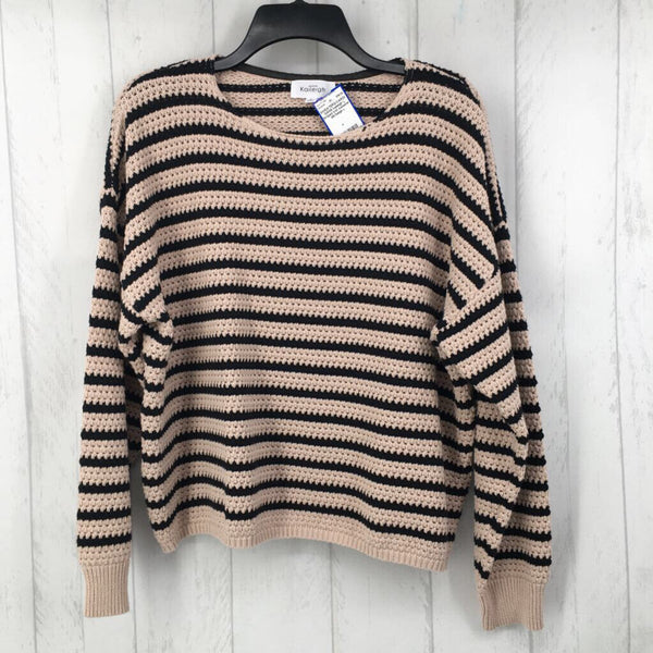 L Striped knit sweater