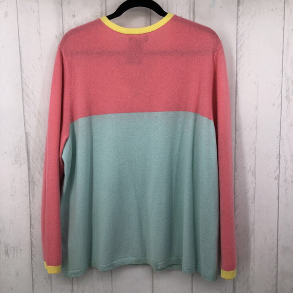 2X Cashmere colorblock sweater