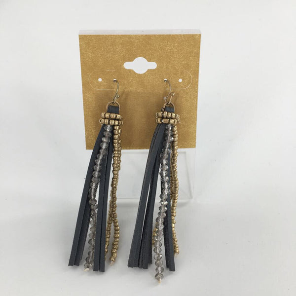 Beaded and tassel earrings