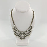 13" Faux pearl chainlink necklace