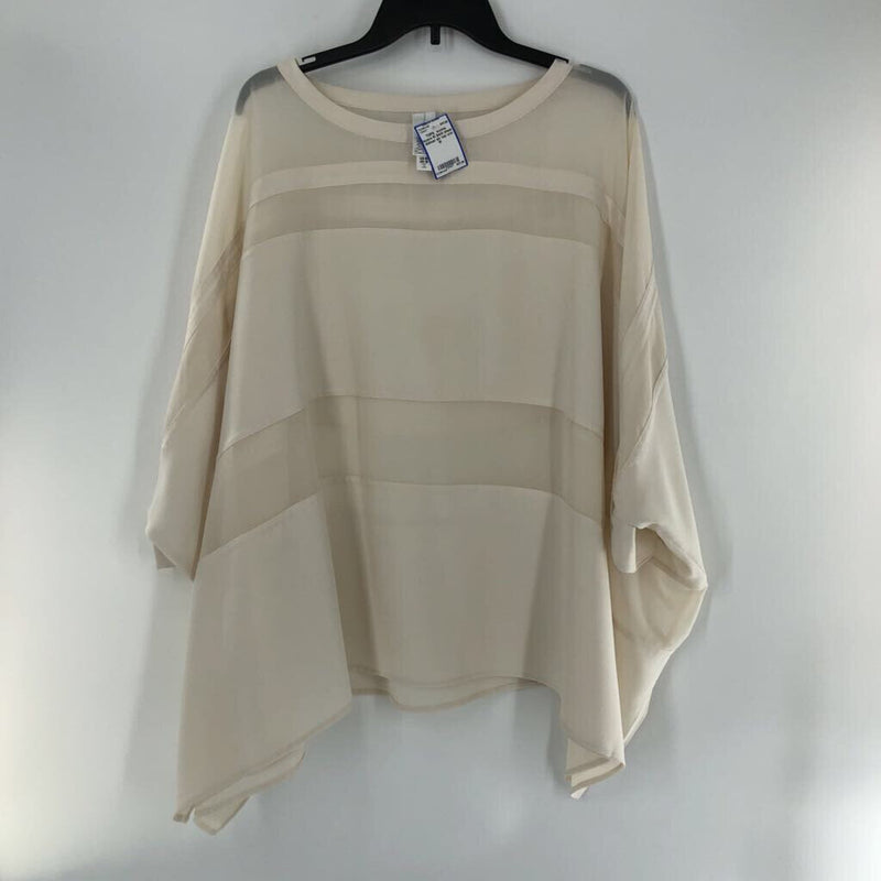 M Semi sheer dolman slv top