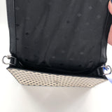 dot print chain strap flap shoulder bag