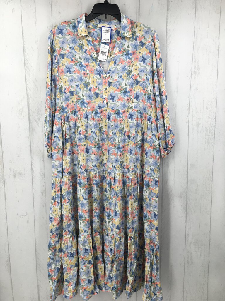 R45 L Flo print l/s dress