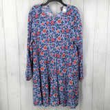 L Flo print tiered l/s dress