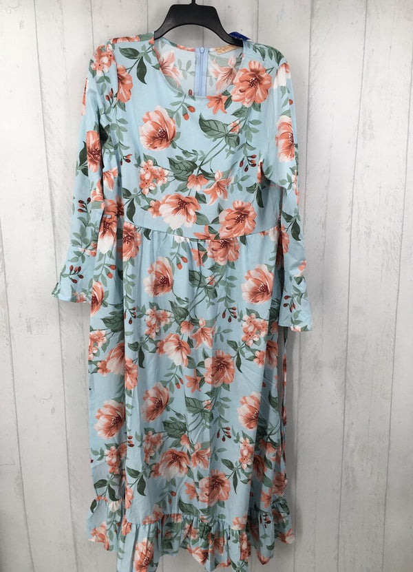 14 Flo print flutter slv dress