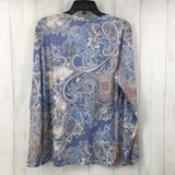 XL Paisley printed l/s top