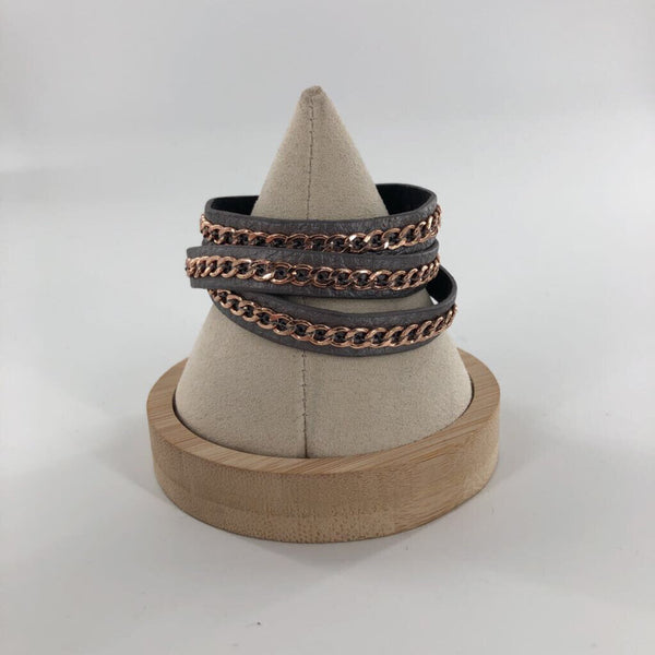 Rose gold chain wrap bracelet