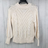 L Cable knit sweater