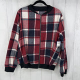 2X Zip up plaid jacket