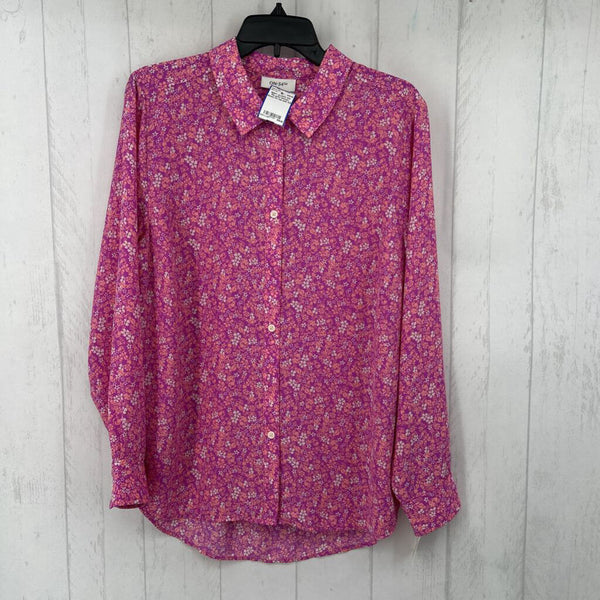 OX Flo print button down l/s top