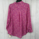 OX Flo print button down l/s top