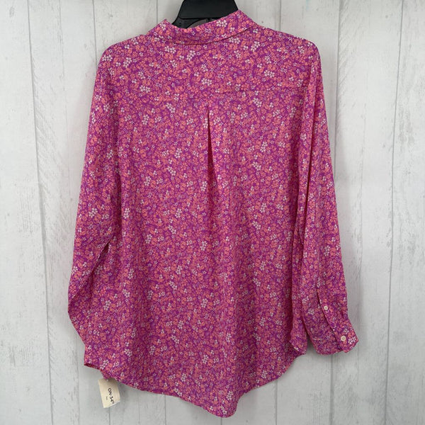 OX Flo print button down l/s top