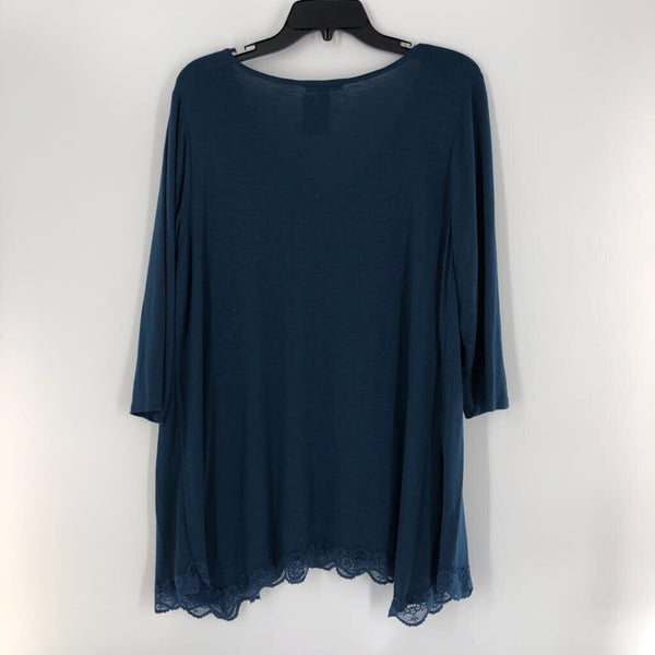 14/16 Lace trim 3/4 slv top