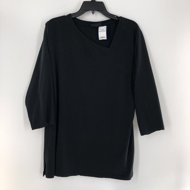 XL Asymetrical neckline 3/4 slv top