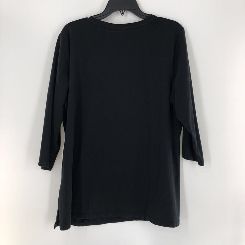 XL Asymetrical neckline 3/4 slv top