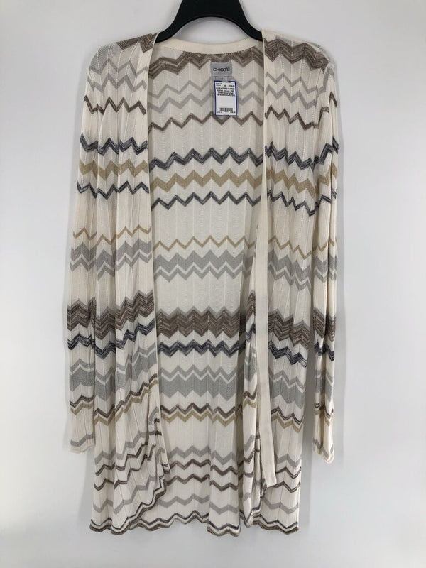 1(M) Chevron printed cardi