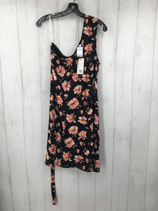 R37 L Flo print one shoulder belted dress