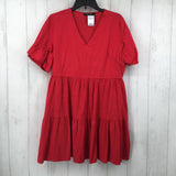 XL V-neck tiered s/s dress