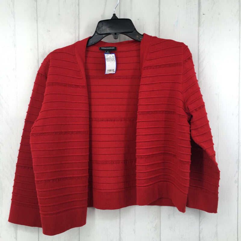 L Textured cardi