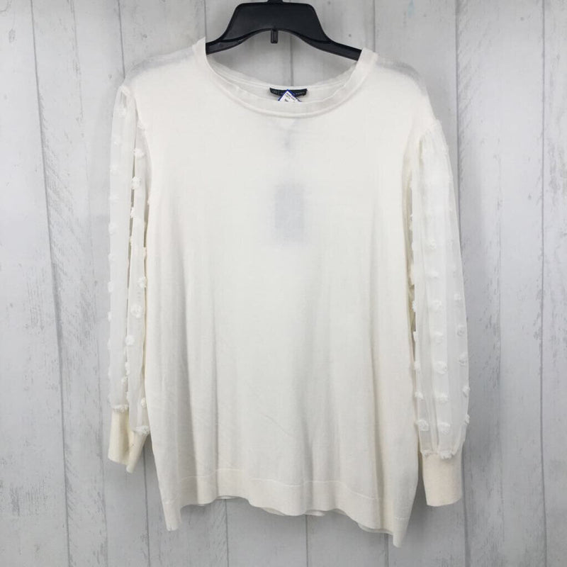 R89 XL Textured semi-sheer slv sweater