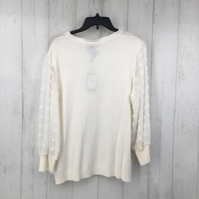 R89 XL Textured semi-sheer slv sweater