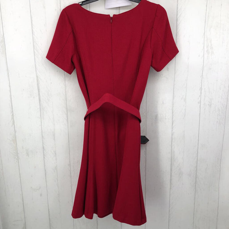 6 Textured belted s/s dress