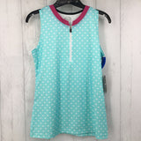 S Polka dot slvls top