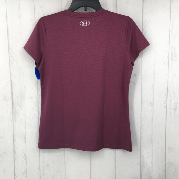 S V-neck textured s/s tee