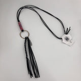 29" Blk cord tassel necklace