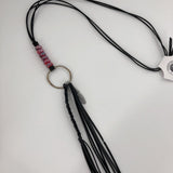 29" Blk cord tassel necklace