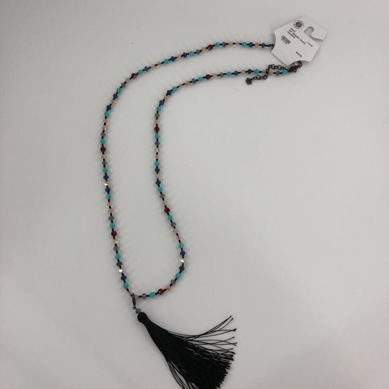 23" Beaded tassel necklace