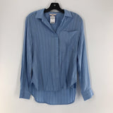 XS Textured button down l/s top