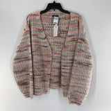 M Colorful open front cardi