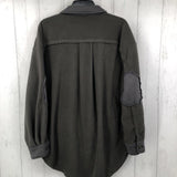 S Fleece button down l/s top