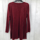 L Velvet v-neck l/s tunic