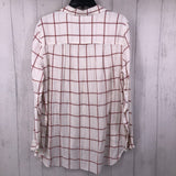 L Plaid button down l/s top