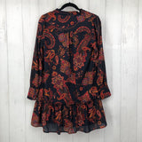 S Paisley print l/s dress